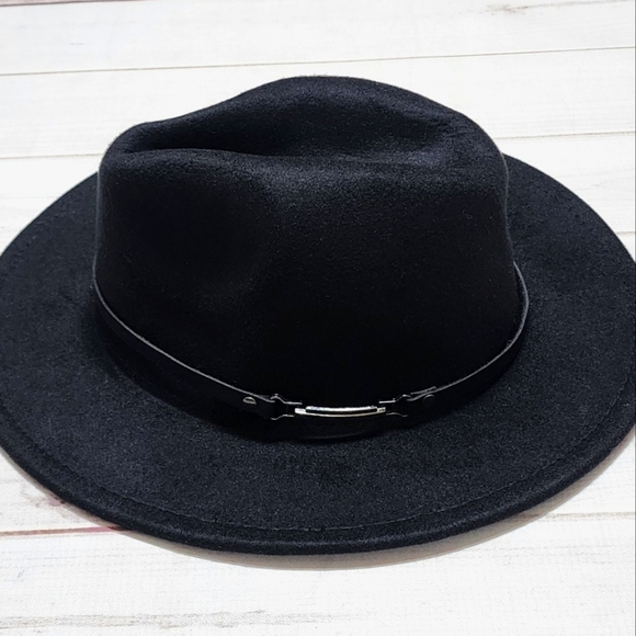 NWOT Two Tone Unisex Black and Tan Fedora Hat XL - Picture 4 of 11